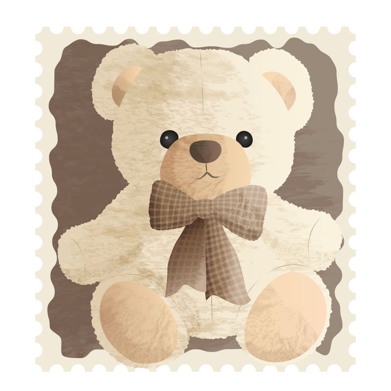 cute fun adorable baby shower gift idea cream brown beige bow tie bear toy creative unique different distinct unusual bag