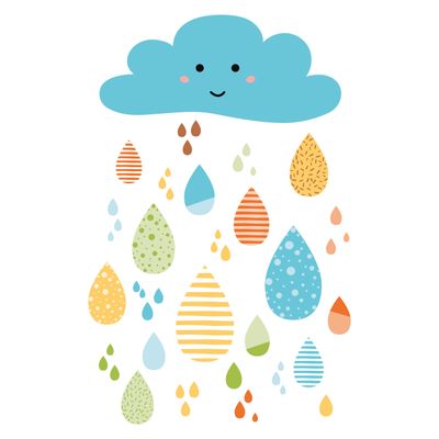 Patterned Raindrops - towel