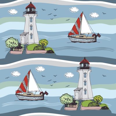 The Lighthouse Boat - towel