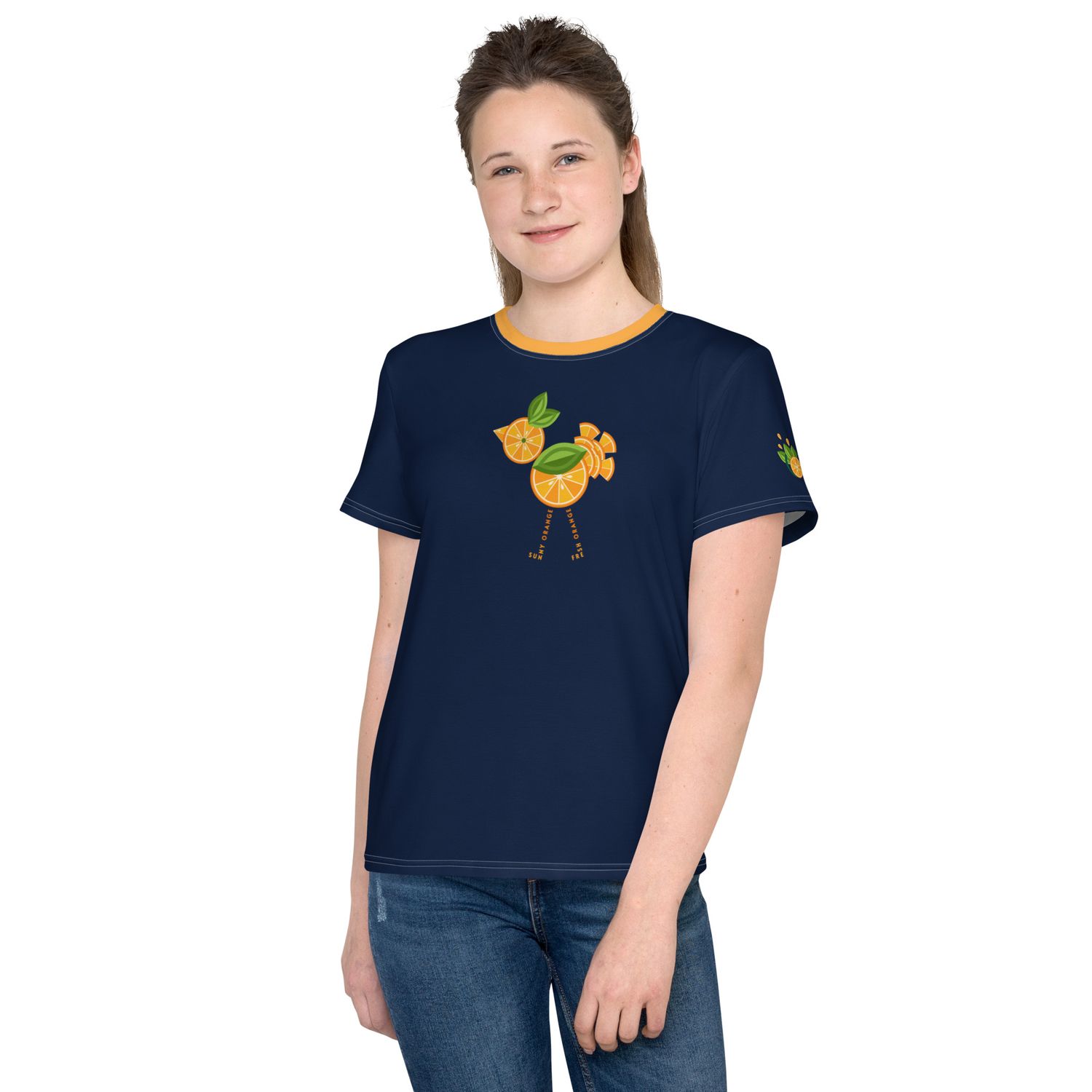 KID GIRL Shirt - orange sliced art