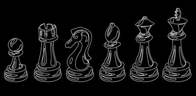 White-Lined Chess ~ mug