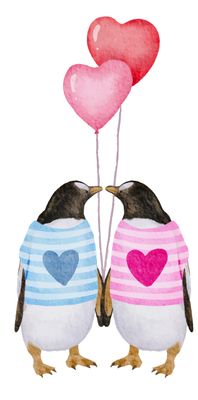 Penguin Love ~ latte mug