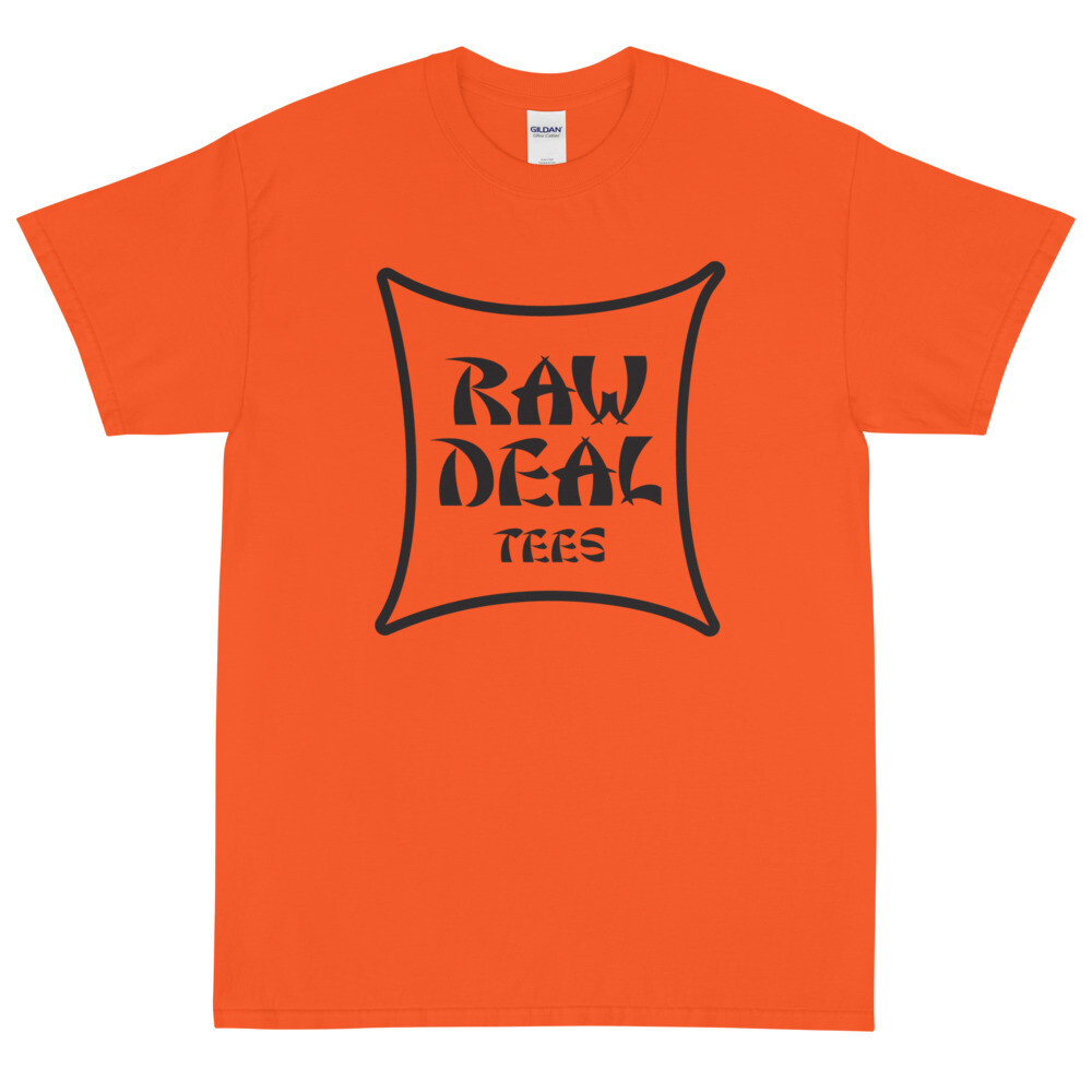 Raw Deal Tees ICON B Short Sleeve T-Shirt, Color: Orange, Size: S
