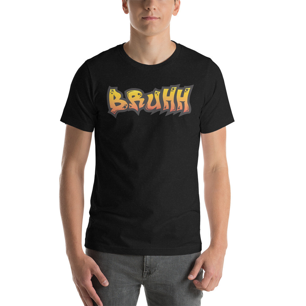 BRUHH T, Color: Black Heather, Size: XS