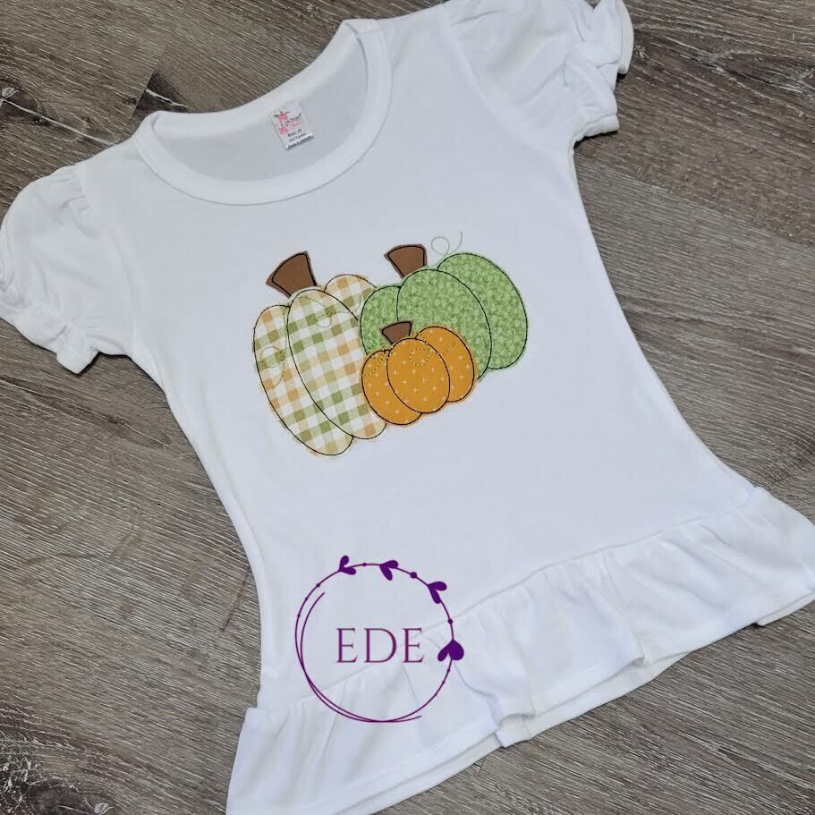 Vintage Applique Trio Pumpkin