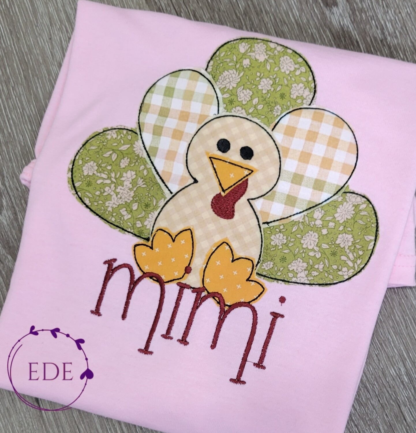 Vintage Turkey Applique-Girl