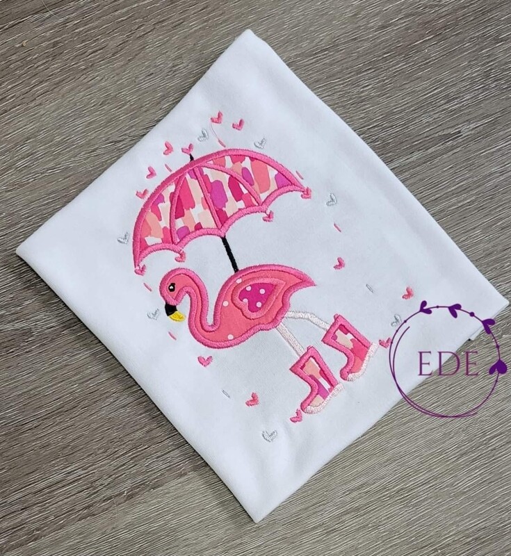 Valentines flamingo shirt