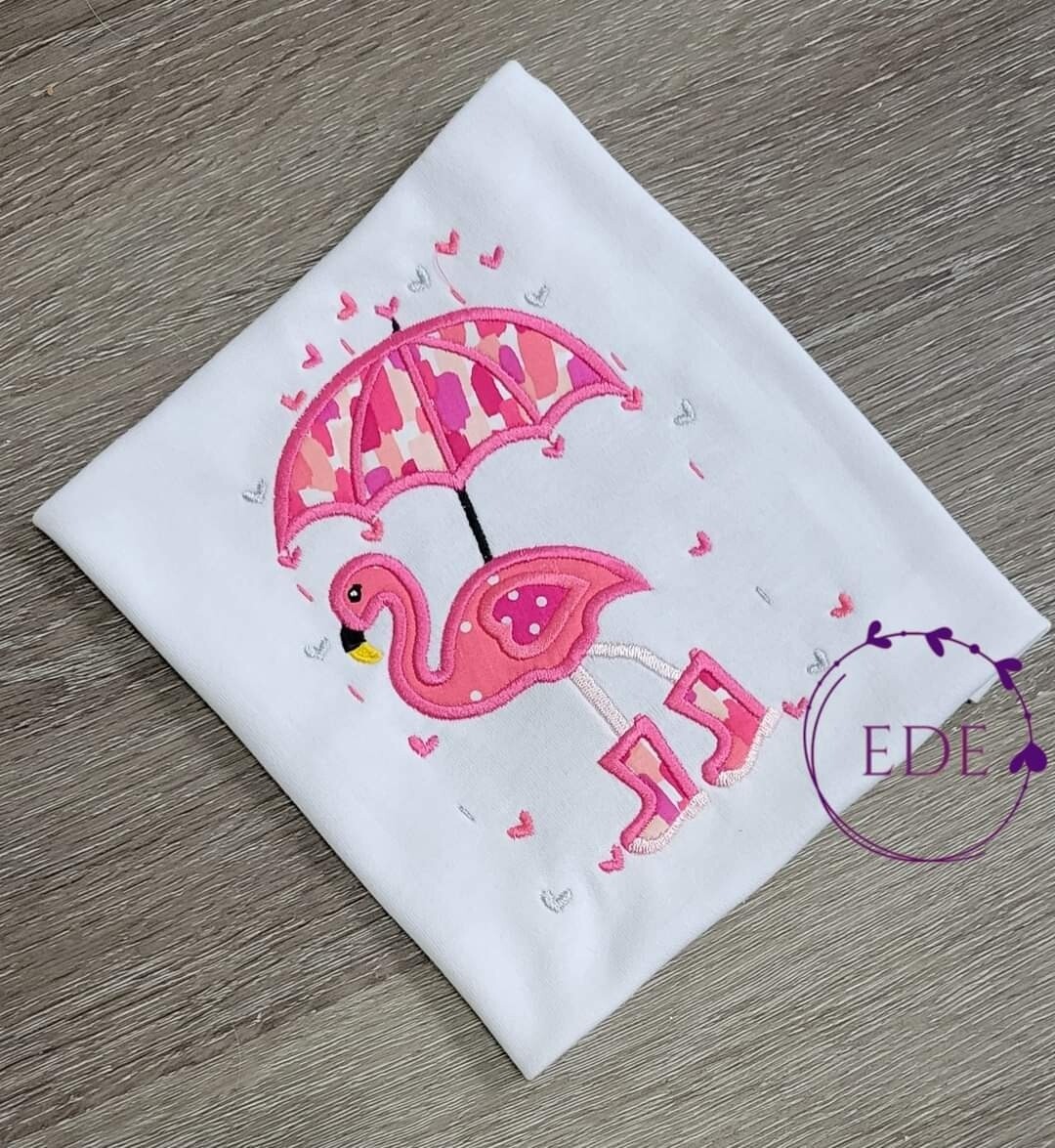 Valentines flamingo shirt