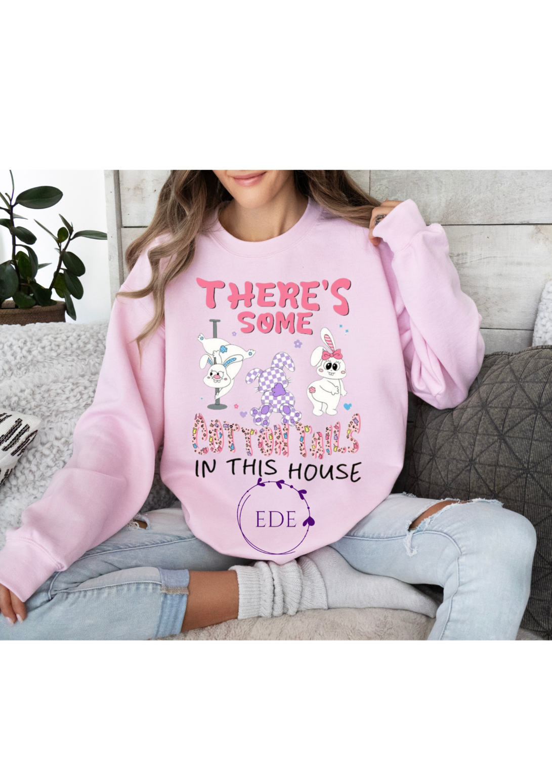 Easter-There's Some Cotton Tails Sweatshirt-Adult