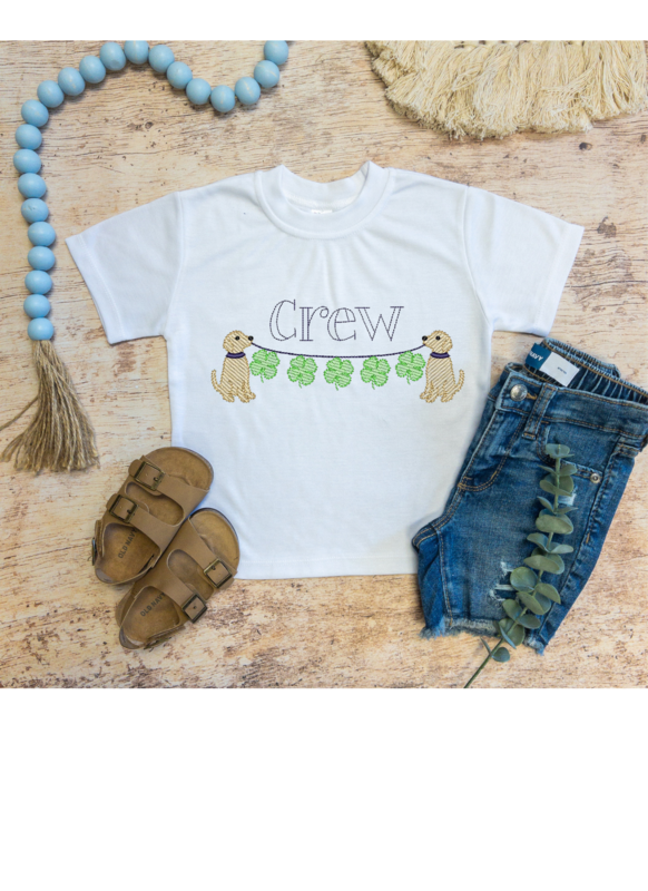 St Patrick's Day dog banner w/name (print)