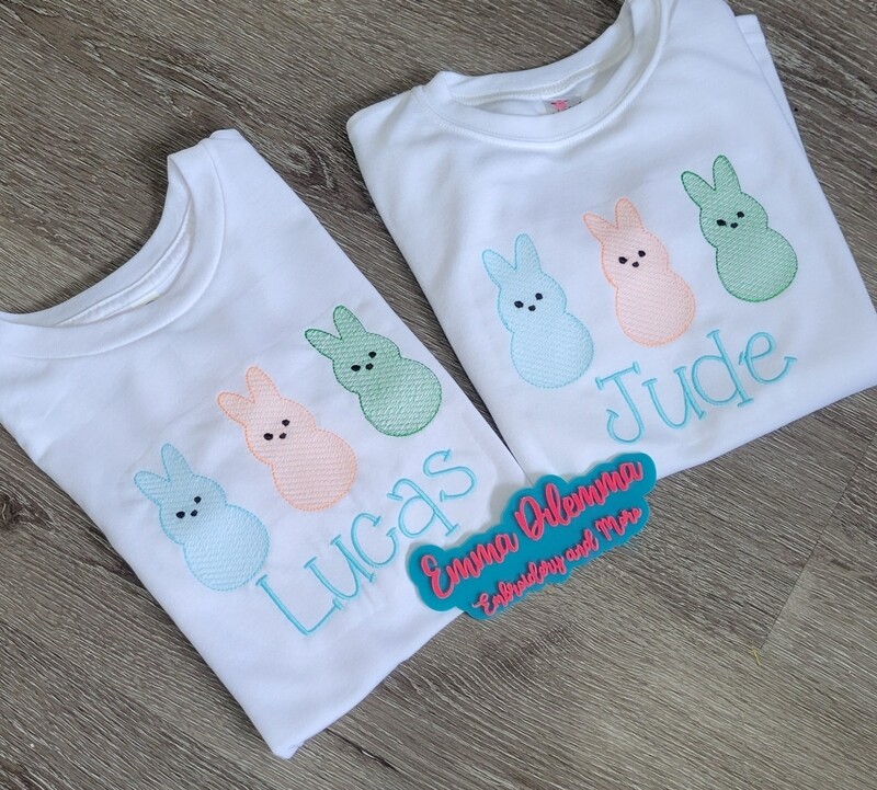 Easter peeps w/name (embroidery)