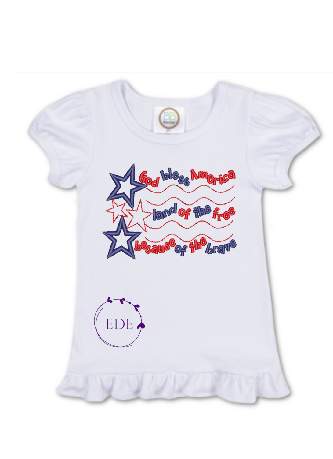 God Bless America Girl Patriotic shirt
