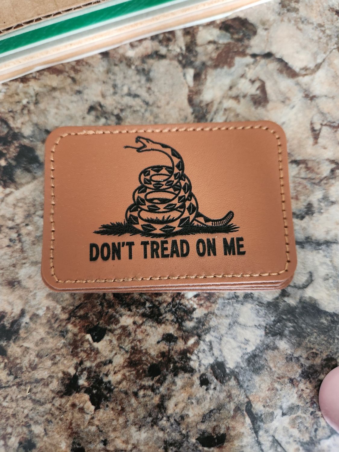 Engraved Leather Patch