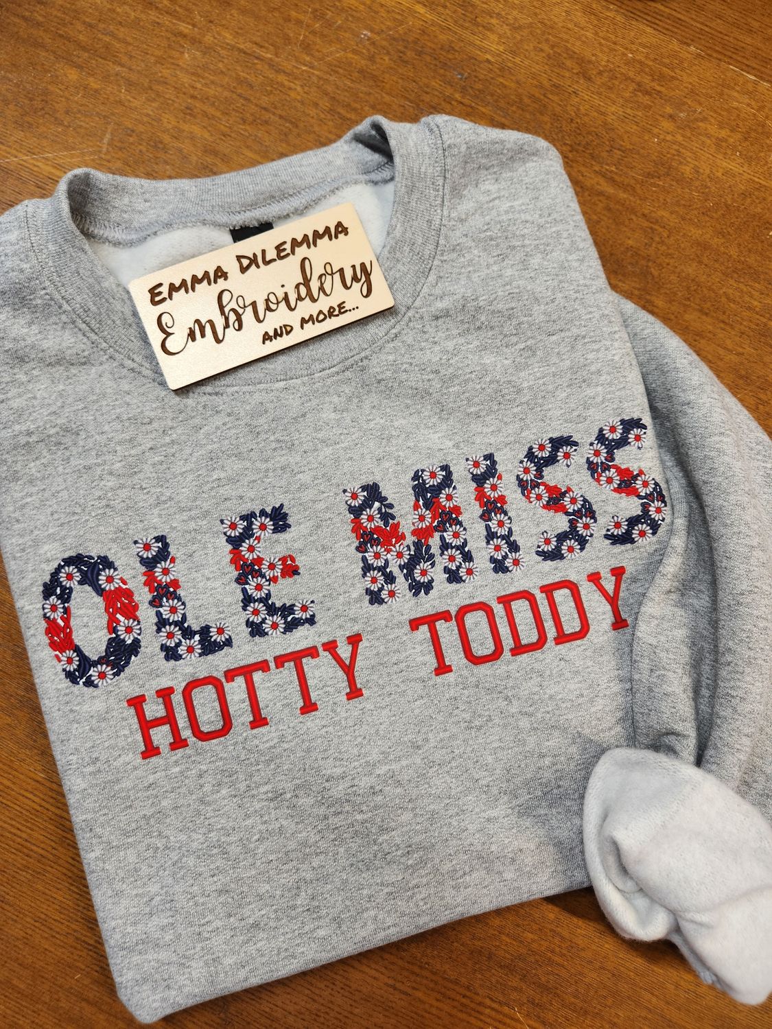 Floral printed adult sweatshirt