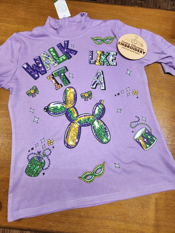 Mardi Gras Walk it like a Dog print