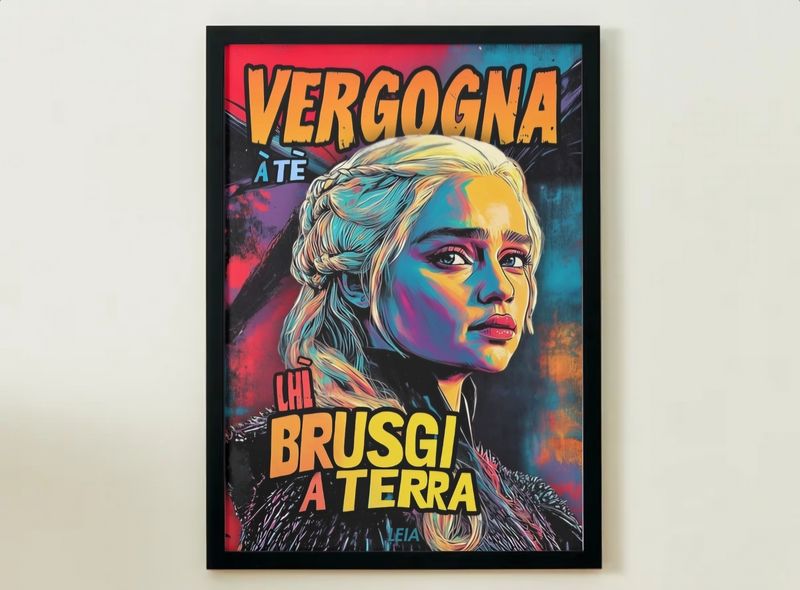 AFFISSU - VERGOGNA À TÈ CHÌ BRUSGI A TERRA