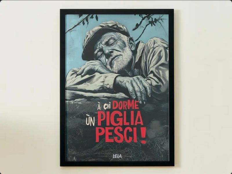 AFFISSU - À CHÌ DORME ÙN PIGLIA PESCI