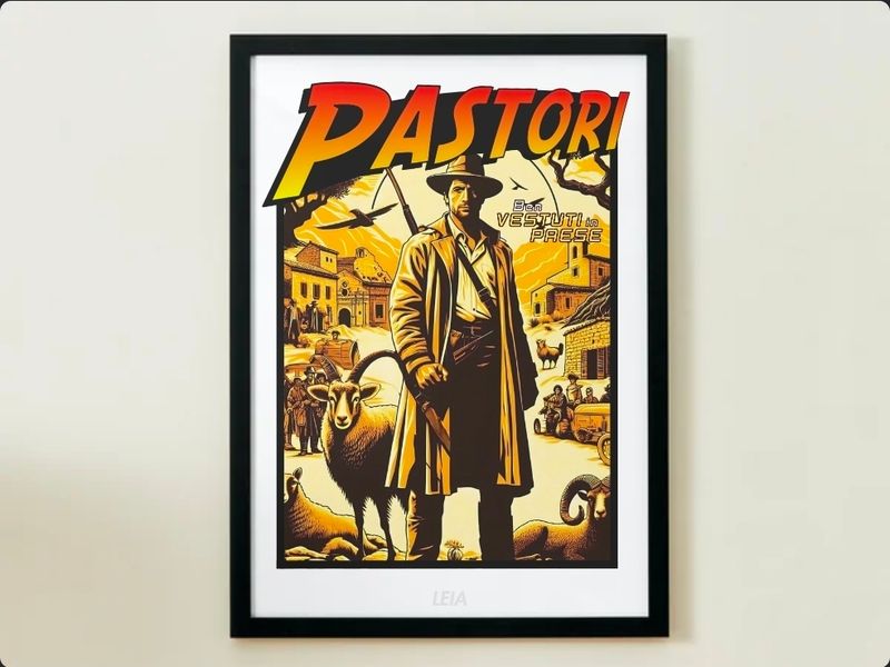 AFFISSU - PASTORI BEN VESTUTI IN PAESE