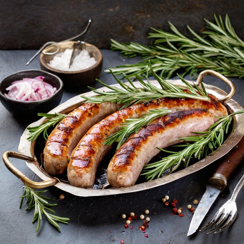 Lamb & Rosemary Sausages (5 per pack)