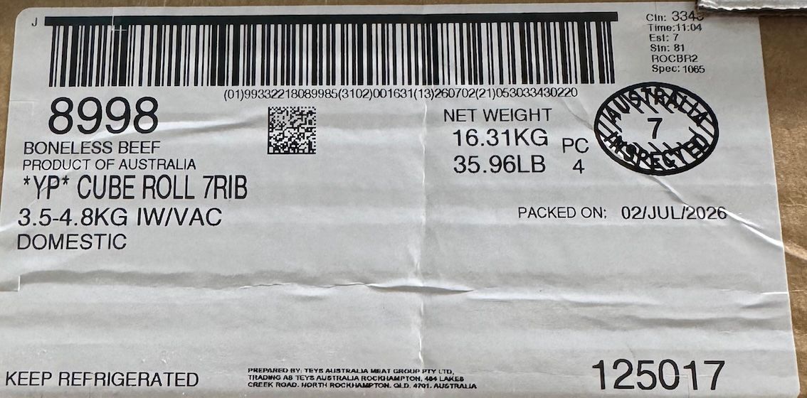 Box of Scotch Fillet (16.31kg)