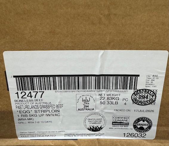 Box of Porterhouse (22.83kg)