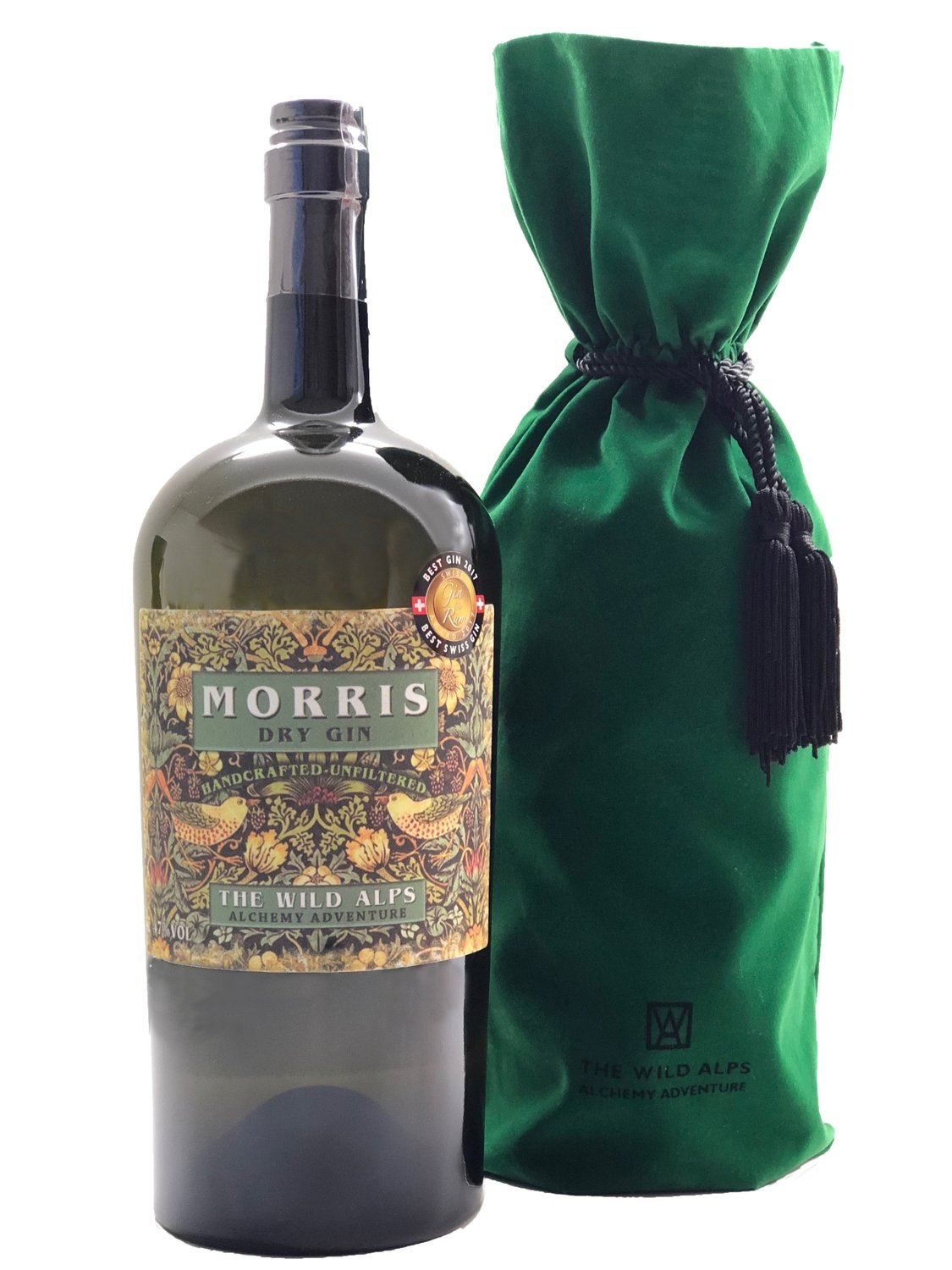 WILLIAM MORRIS® London Dry Gin|MAGNUM in Velvet Sachet|1500 ML , 47% vol