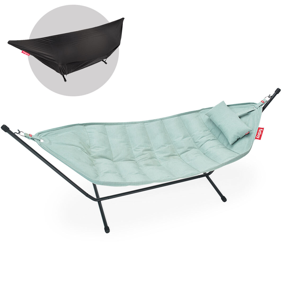 Fatboy Headdemock Superb Deluxe incl. Pillow, Struttura / Telaio Black, Seafoam