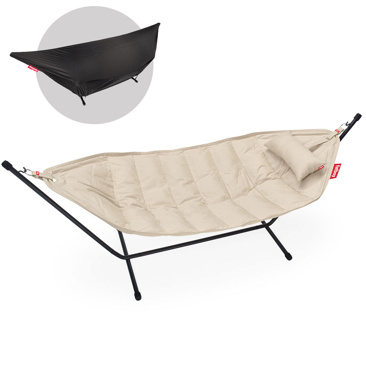 Fatboy Headdemock Superb Deluxe incl. Pillow, Struttura / Telaio Black, Sahara