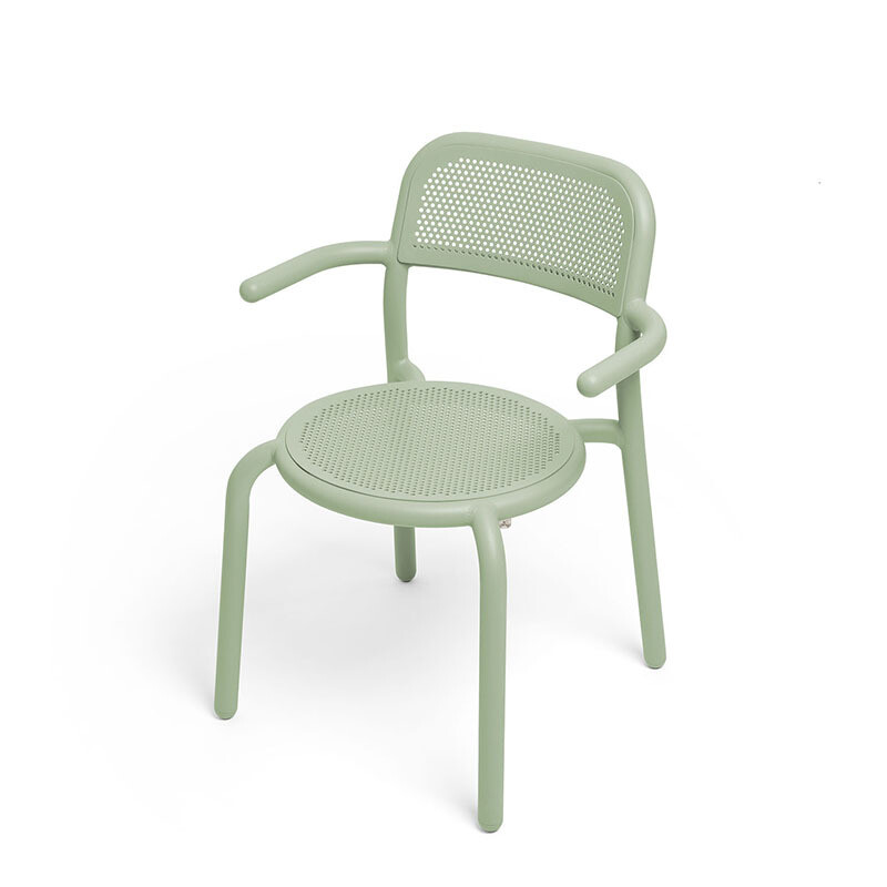 Fatboy Toní Armchair Sedia da bistrot con braccioli, Mist Green