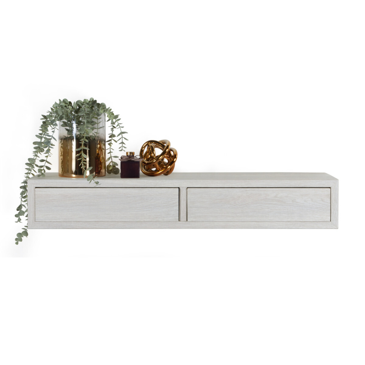 Modularredo DOMINO Maxi Rovere Sbiancato | mensola con cassetto