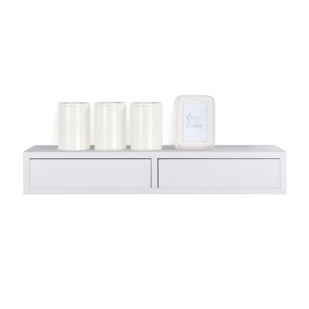 Set Di 2 Mensole Galleggianti In Rovere, Lunghe 90 Cm, Mensole Per