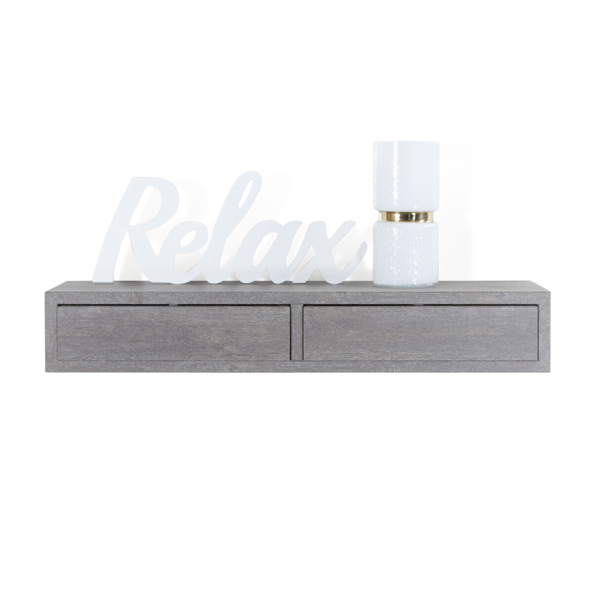Modularredo DOMINO Maxi Rovere Grigio | mensola con cassetto