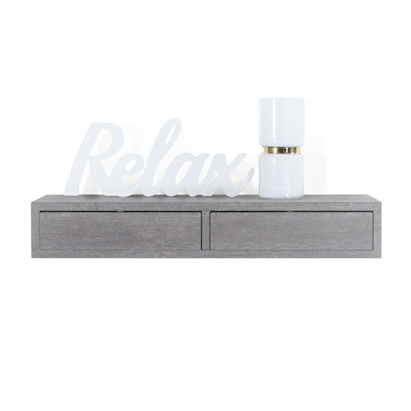 Modularredo DOMINO Maxi Rovere Grigio | mensola con cassetto