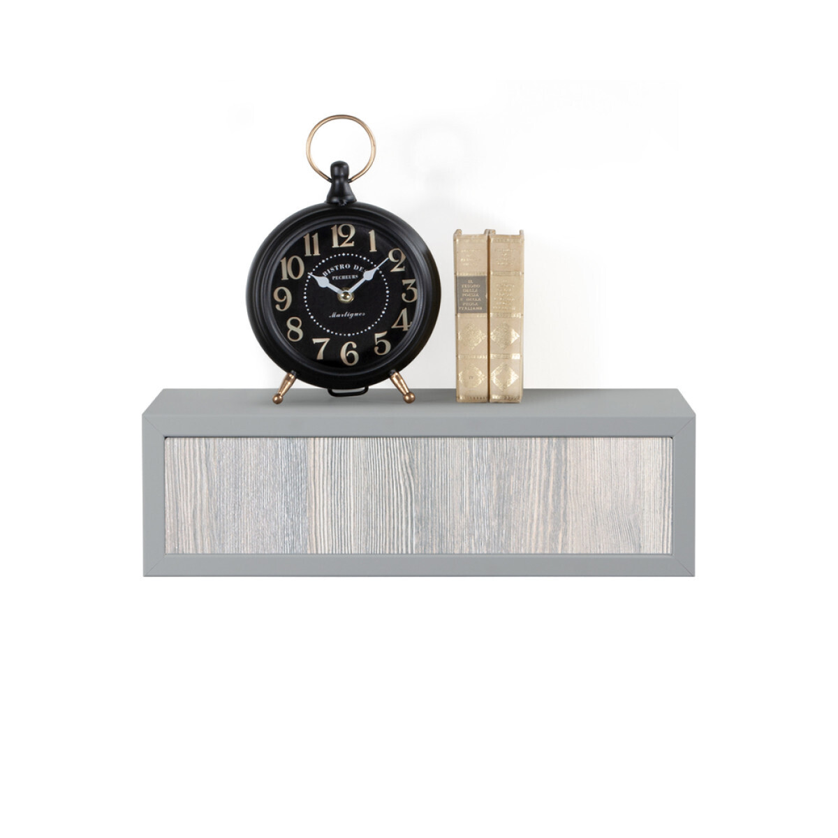 Modularredo LEGO Grigio Sasso e Rovere Grigio | mensola con cassetto