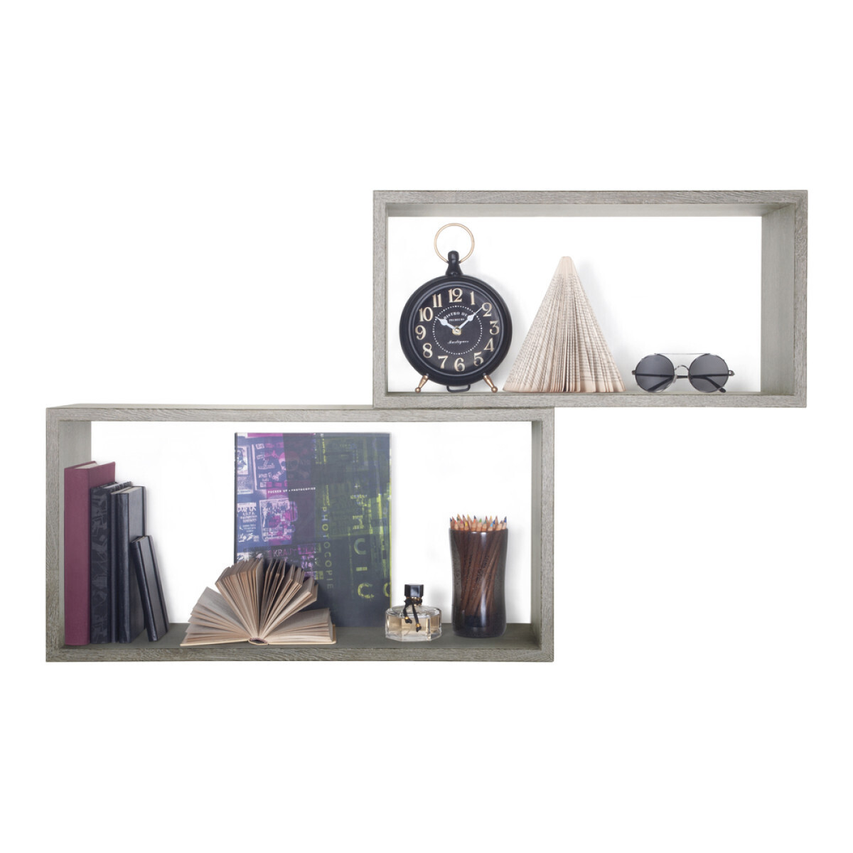 Modularredo BISLUNGO Rovere Grigio | mensola