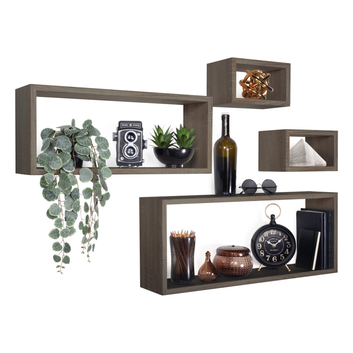 Modularredo MERLINO Noce Segato | set mensole