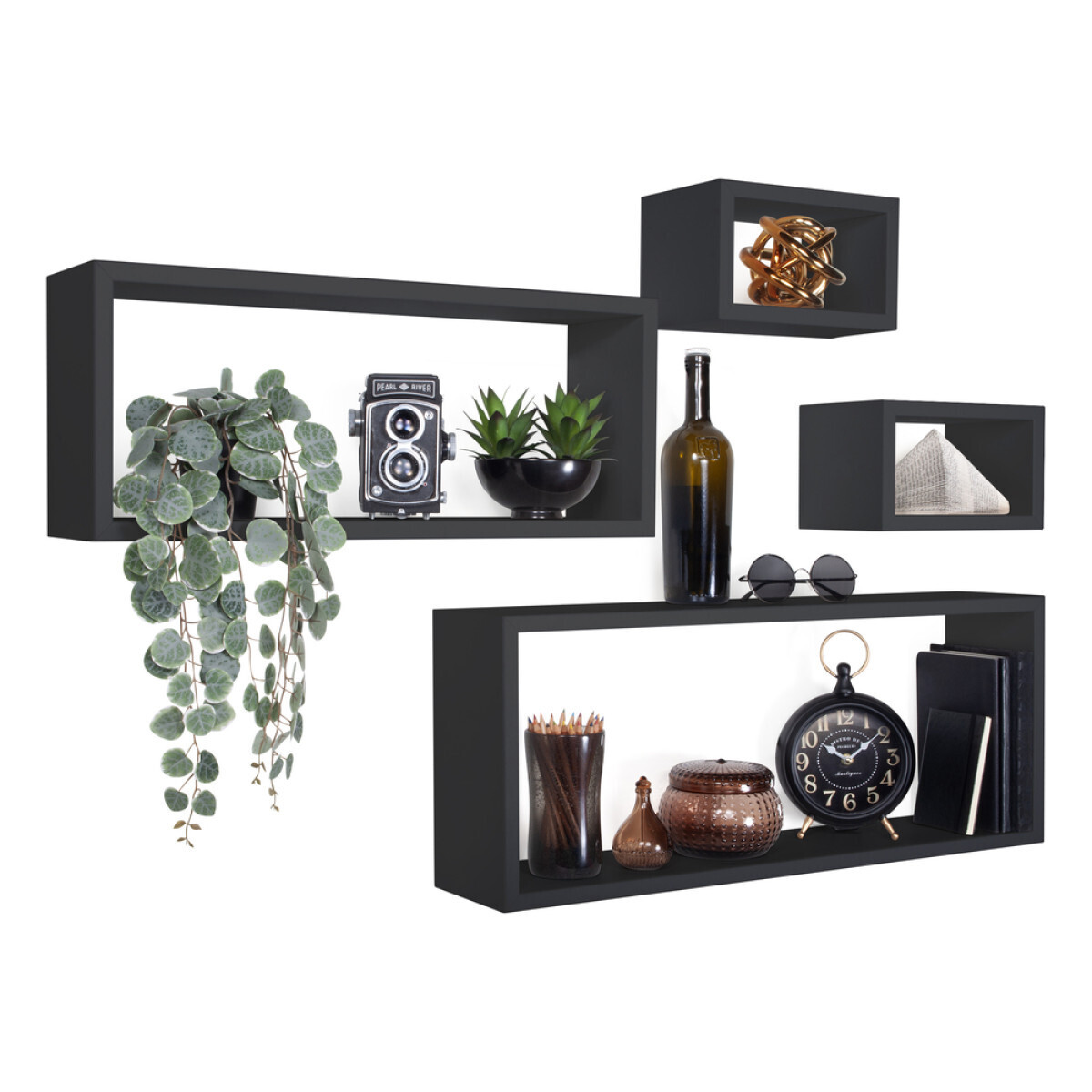 Modularredo MERLINO Nero | set mensole