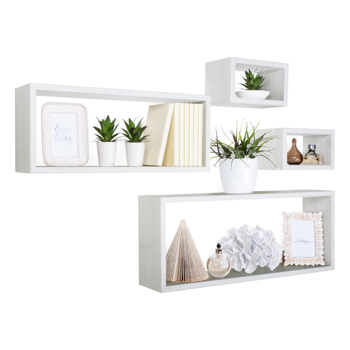 Modularredo MERLINO Rovere Sbiancato | set mensole