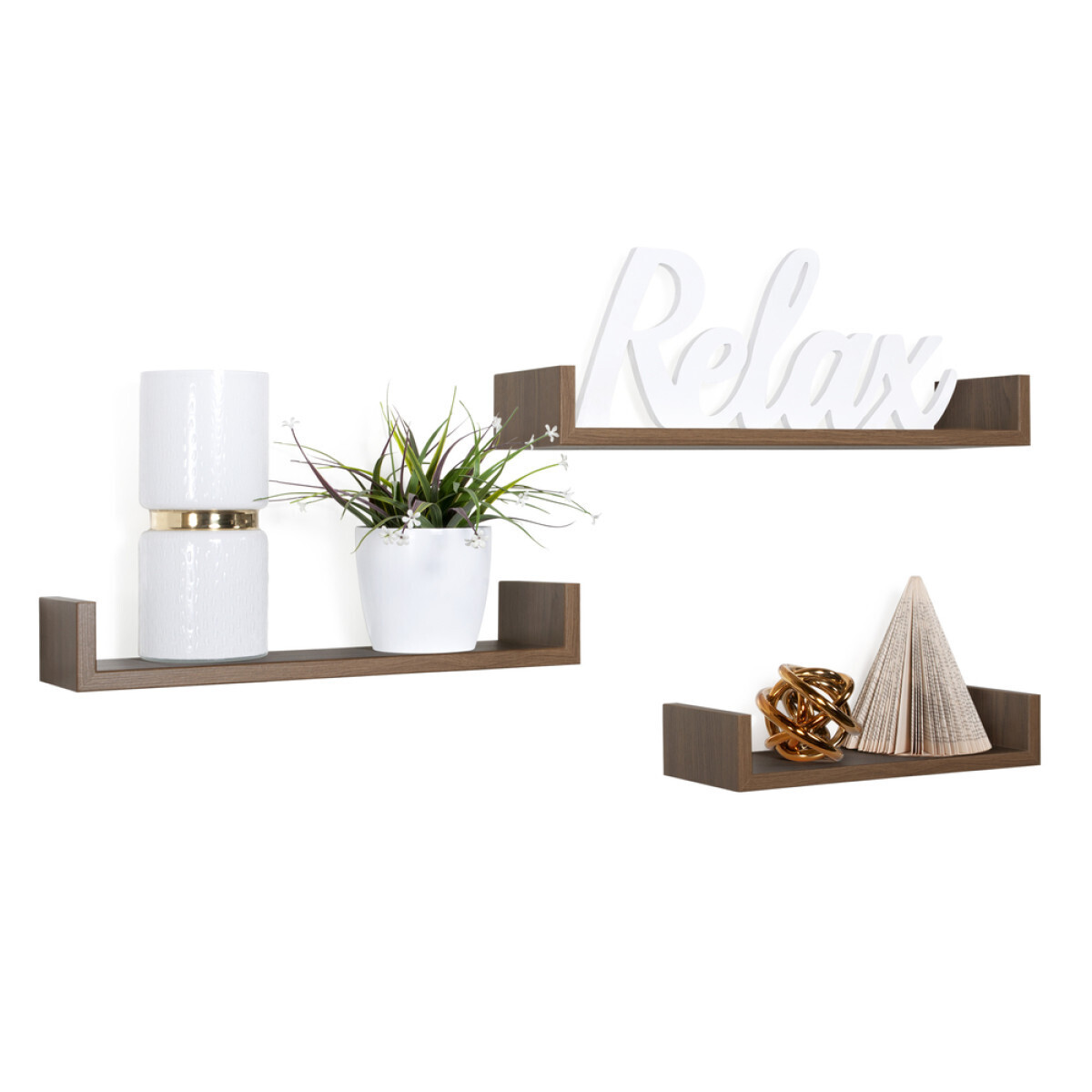 Modularredo CALAMITA Rovere Tabacco | set mensole