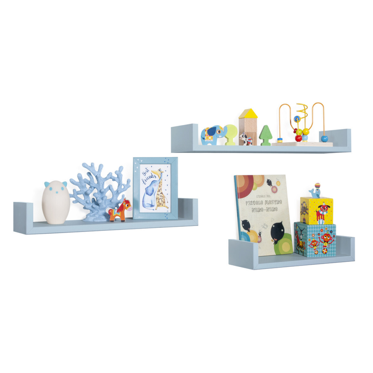 Modularredo CALAMITA Blu Baltico | set mensole