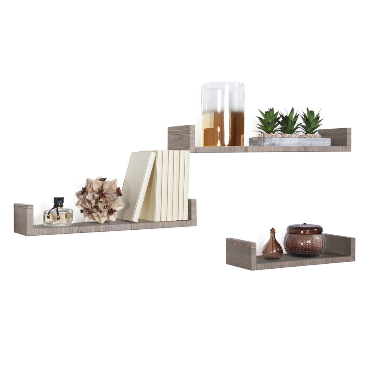 Modularredo CALAMITA Rovere Moka | set mensole