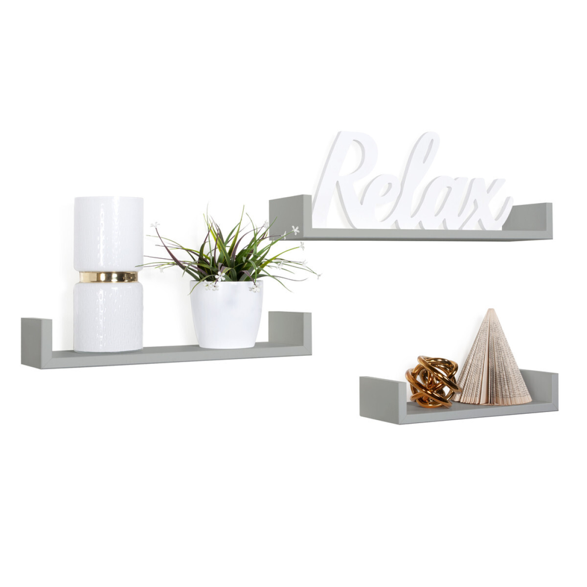 Modularredo CALAMITA Grigio Sasso | set mensole