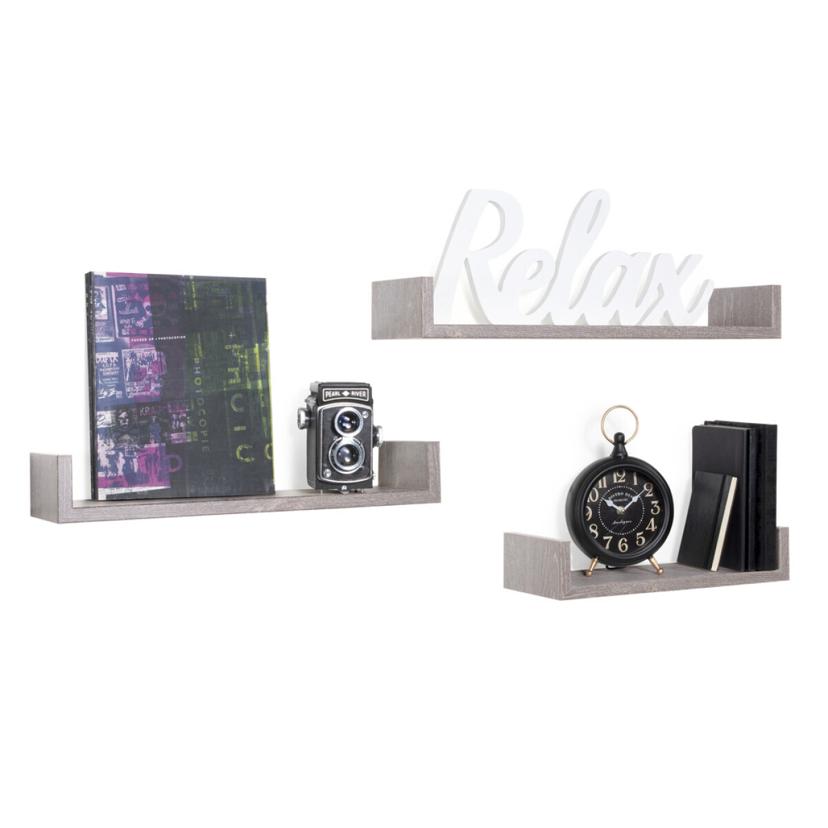 Modularredo CALAMITA Rovere Grigio Nuovo | set mensole