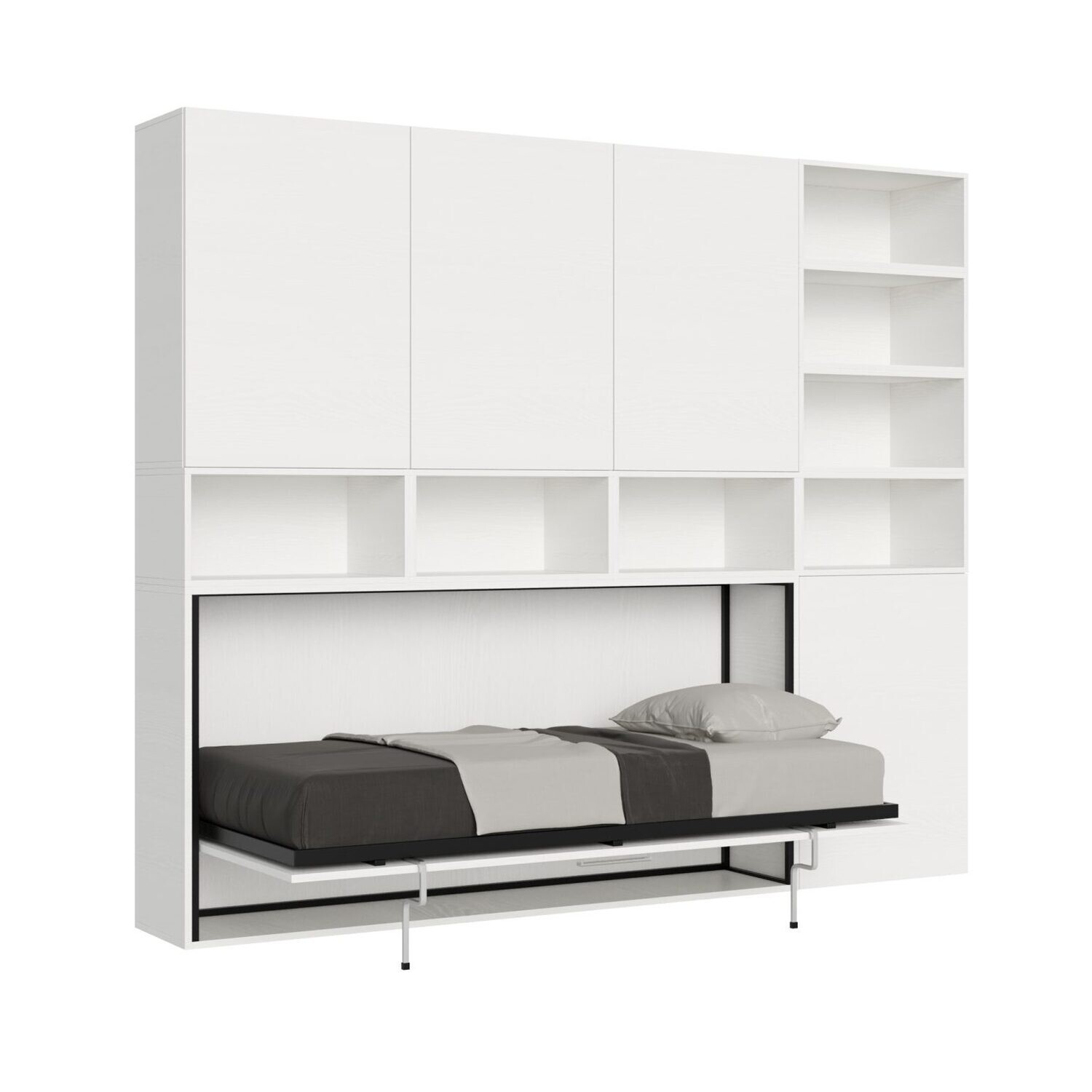 Itamoby KANDO E | letto singolo a scomparsa con mobili