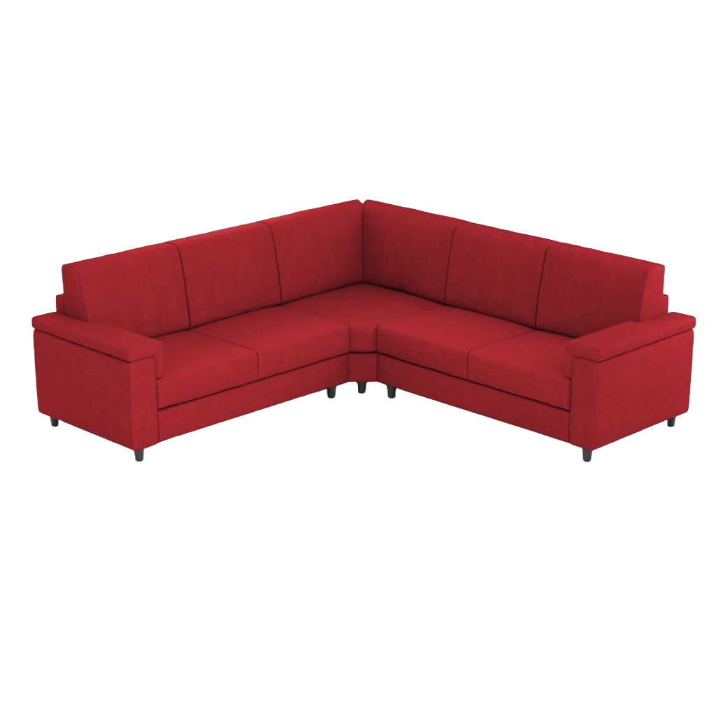 Ityhome MARRAK Rosso | divano angolare 5 posti