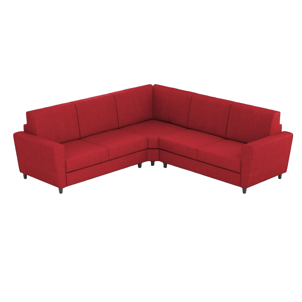 Ityhome Yasel Rosso | divano angolare 5 posti