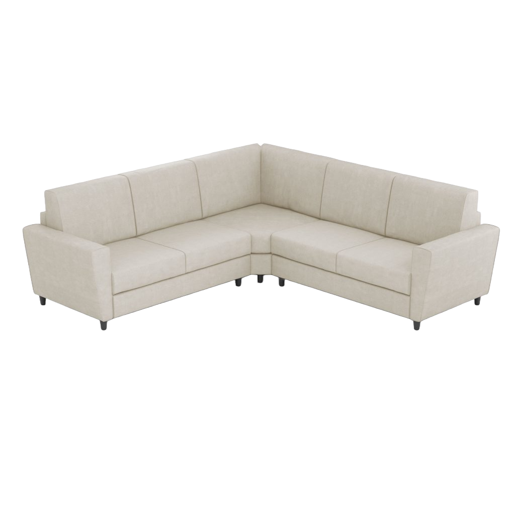 Ityhome Yasel Latte | divano angolare 5 posti