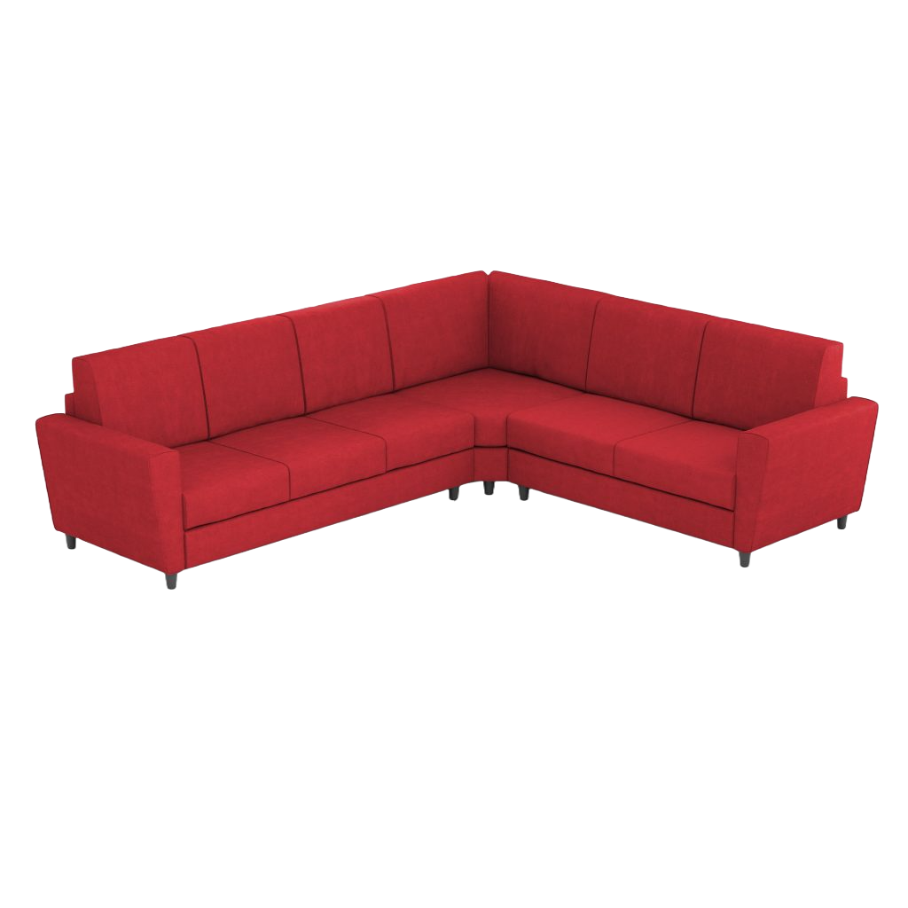 Ityhome YASEL Rosso | divano angolare 6 posti