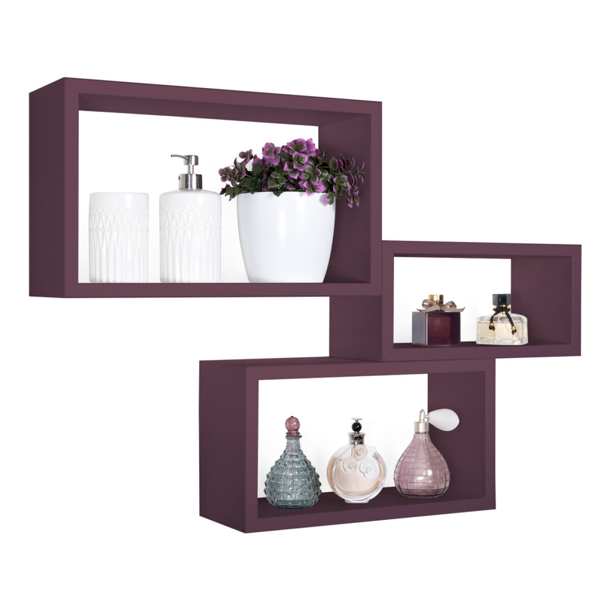Modularredo TRITTICO Viola Melanzana | set mensole