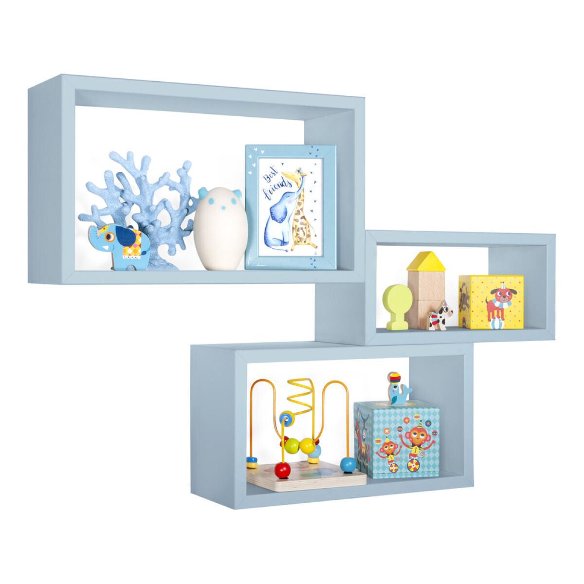 Modularredo TRITTICO Blu Baltico | set mensole